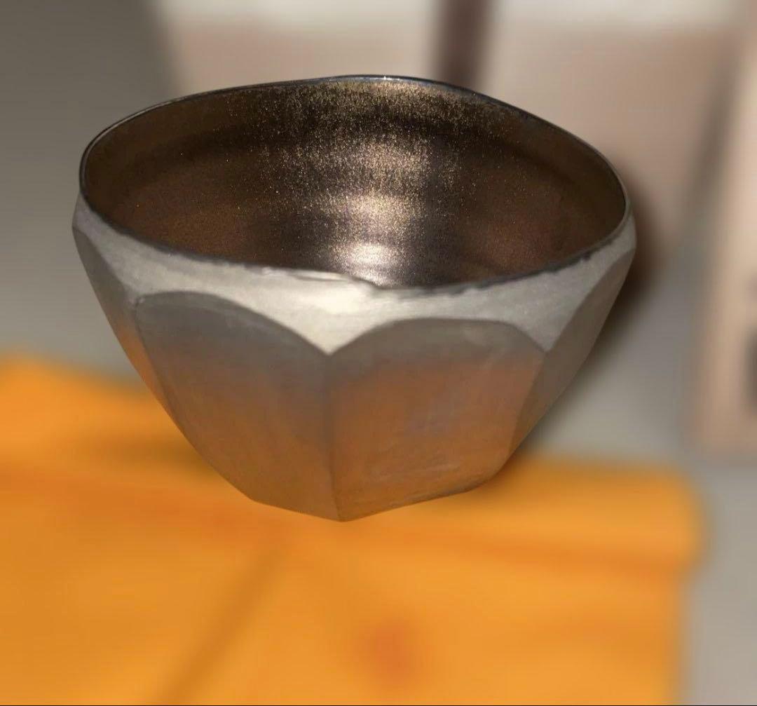 Z*ト様 内田鋼一　白金彩　面取茶碗