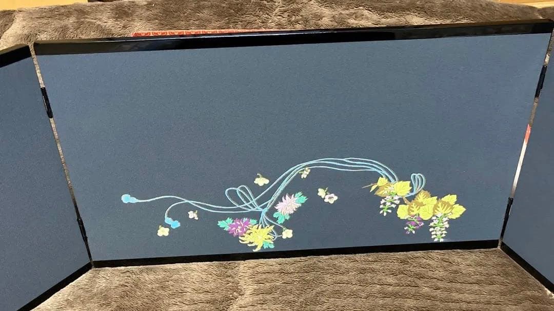 雛人形　三月ピアノ塗屏風　11号