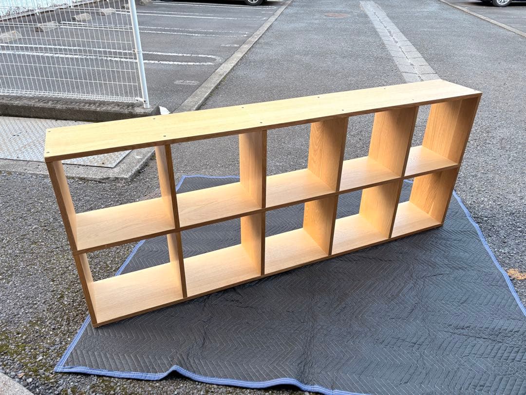 u*e様 【状態良い】無印良品 木製収納棚 5段2列 ナチュラル