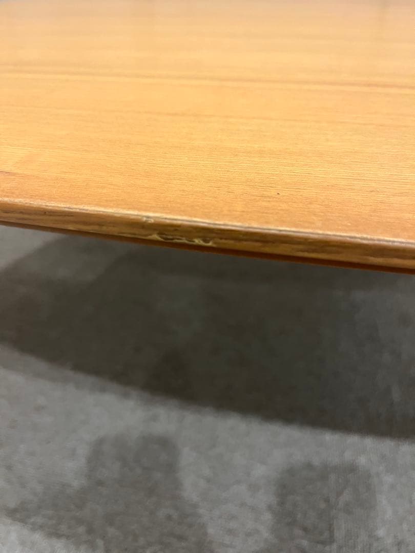 【廃番】無印こたつ　大　オーバル型　ローテーブル　タモ材