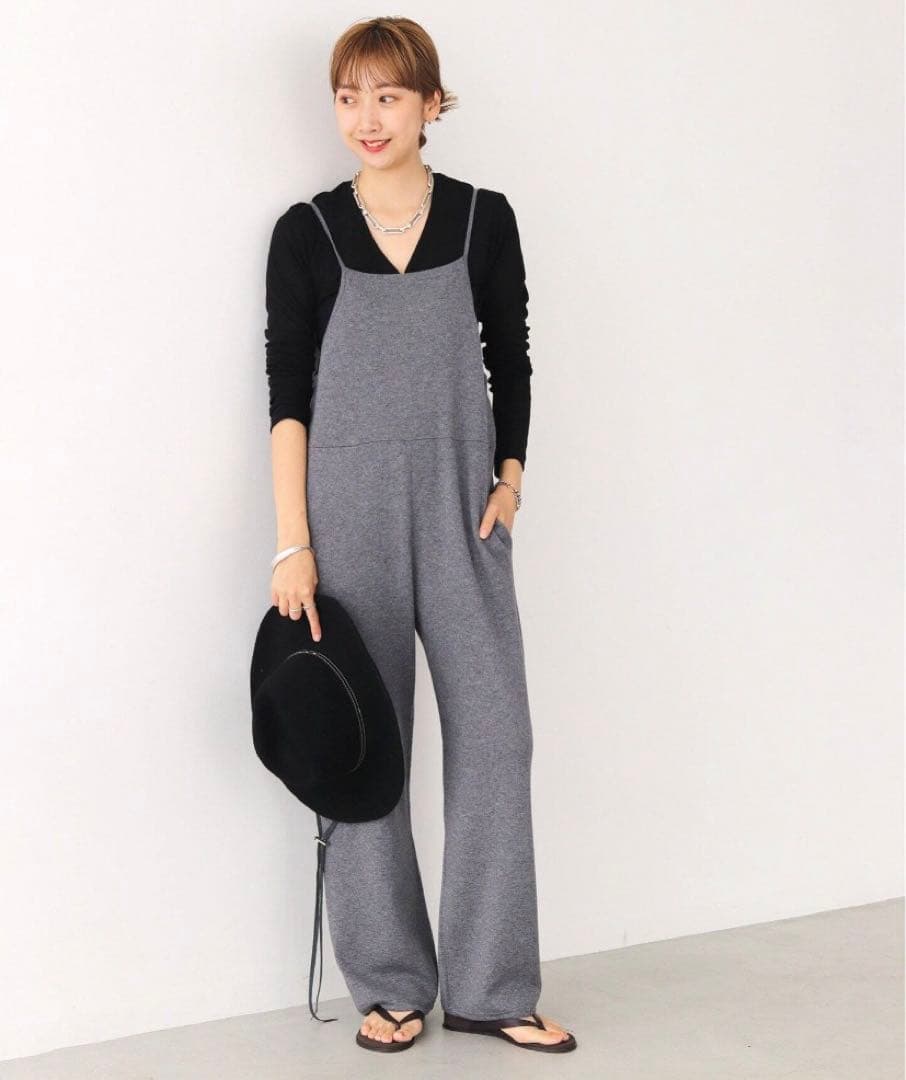 【お値下げ】☆美品☆ Plage CO/W KNIT オールインワン　38