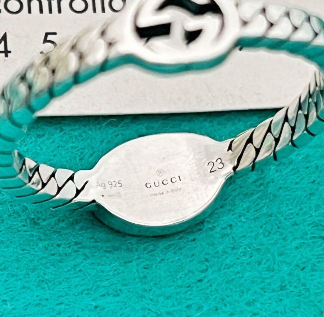極美品‼️GUCCI 指輪　ダブルGチェーンモチーフリング　23号