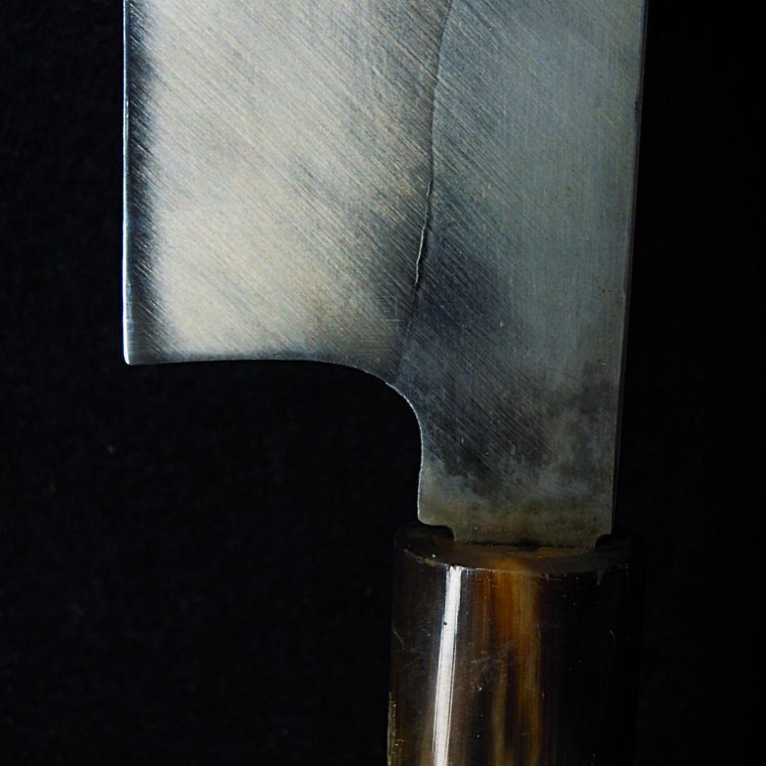安重打刃物店 菜切り和庖丁 在銘 水牛柄 未使用 京都老舗 新店舗移転時の整理品