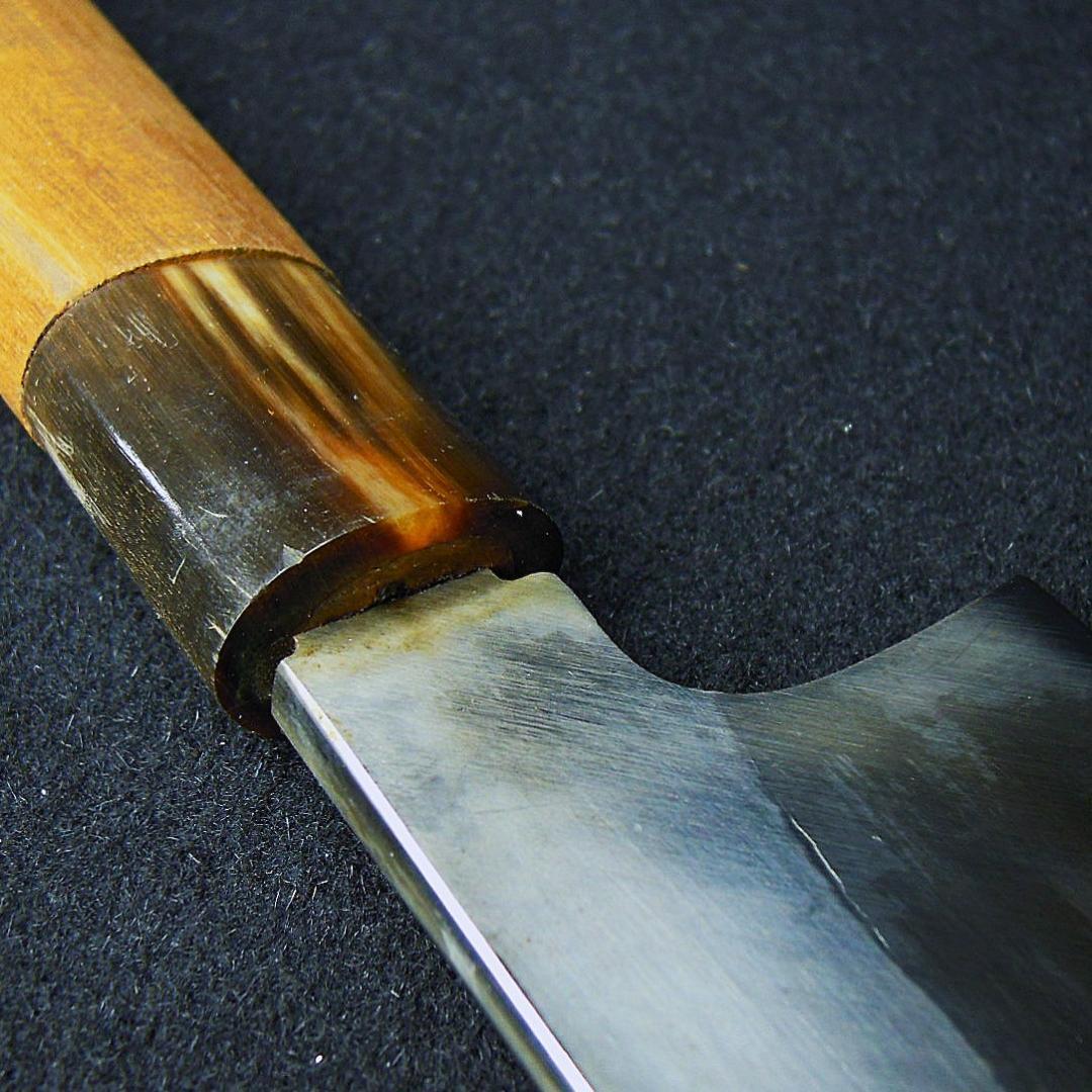 安重打刃物店 菜切り和庖丁 在銘 水牛柄 未使用 京都老舗 新店舗移転時の整理品