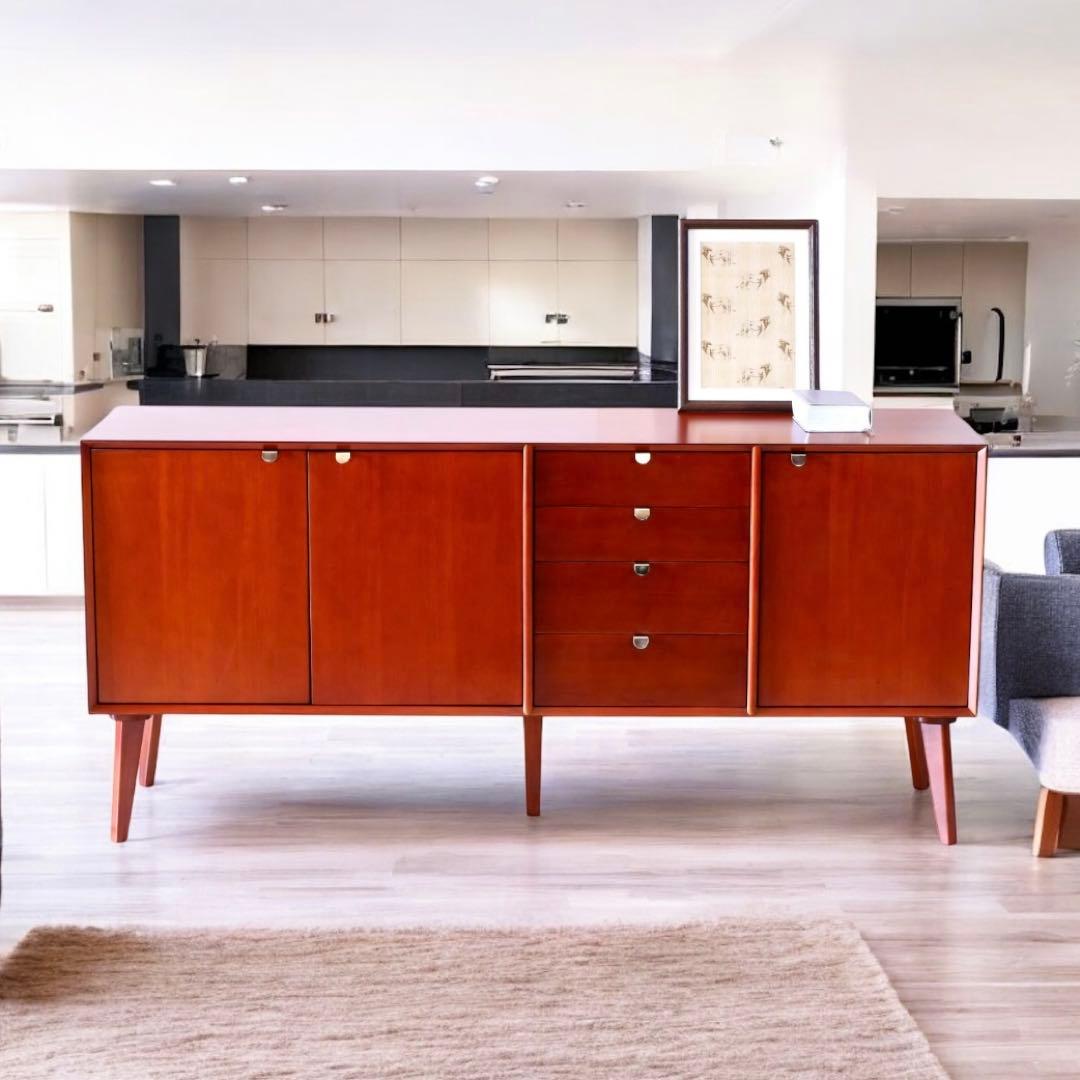 A 新品 160cm リビングボード キャビネット 北欧 ホテル仕様 収納