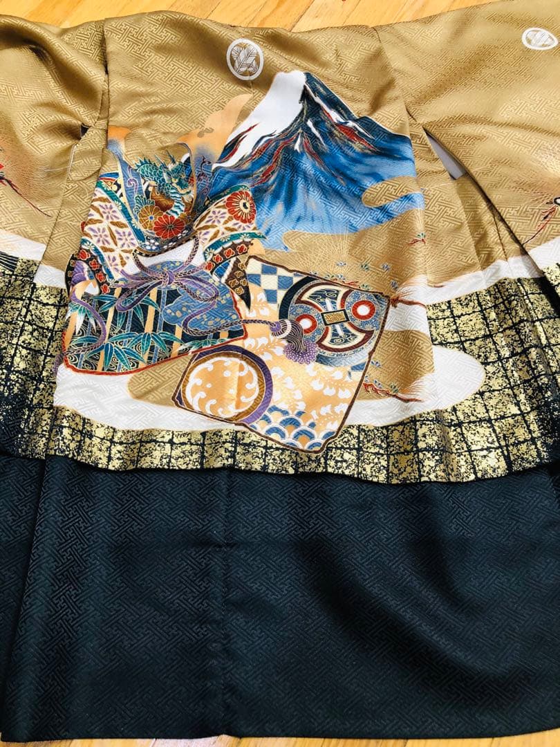 七五三五歳‼️完全️フルセット‼️兜富士山金彩金箔‼️お家からは揃えるなし