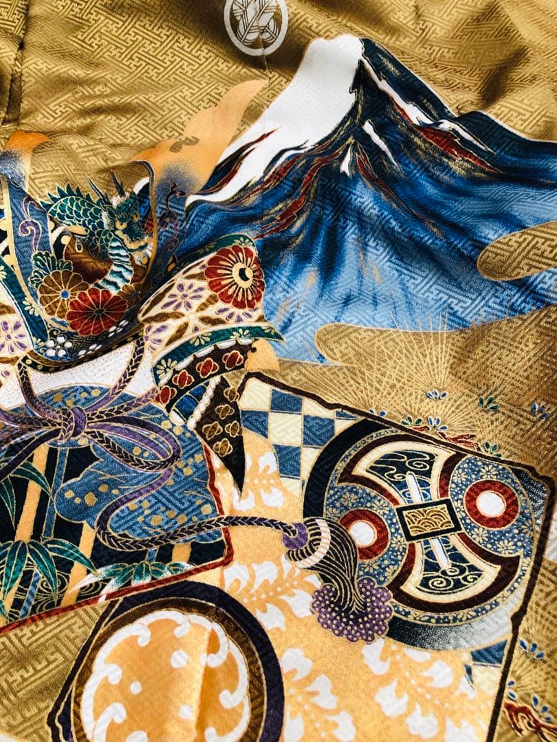 七五三五歳‼️完全️フルセット‼️兜富士山金彩金箔‼️お家からは揃えるなし