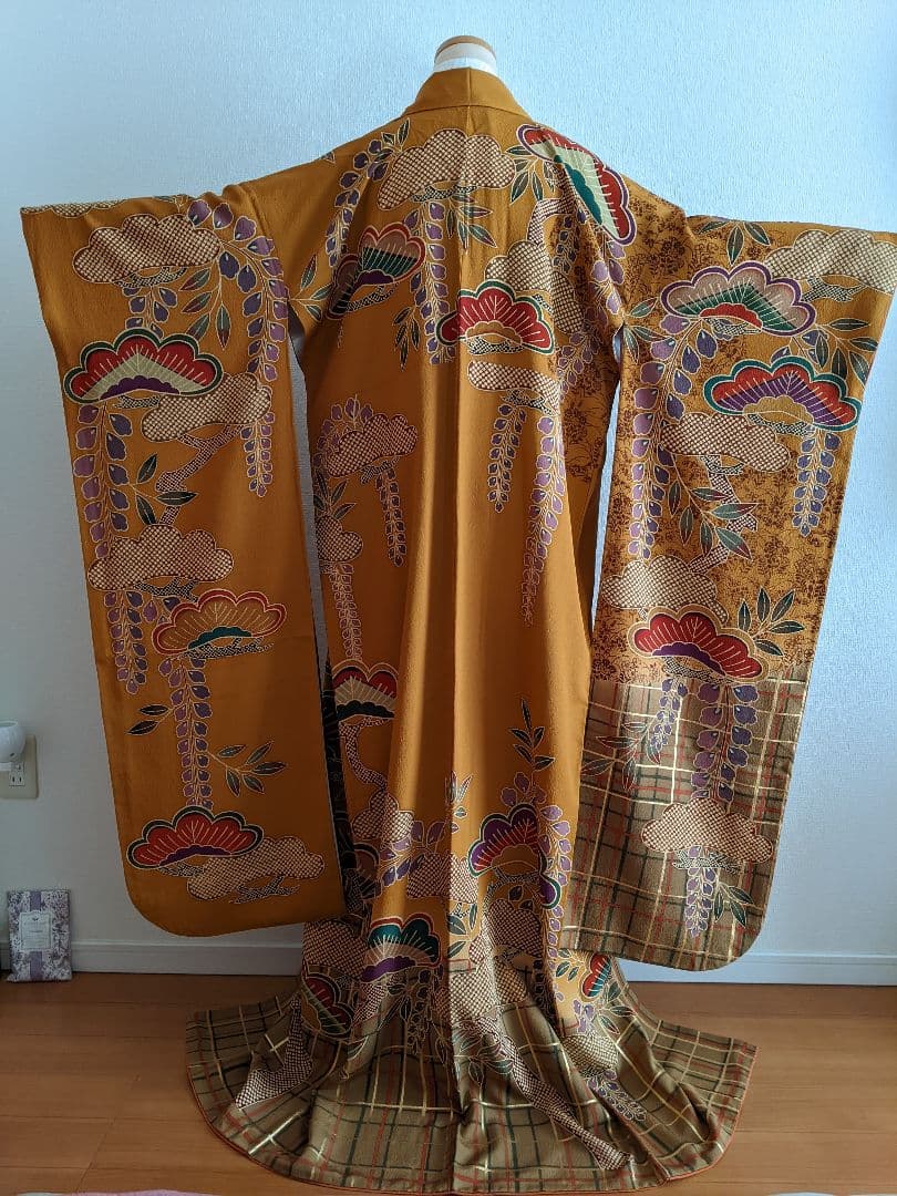 ◉美品 豪華お振り袖【松文 金彩 京都 正絹】成人式・結婚式