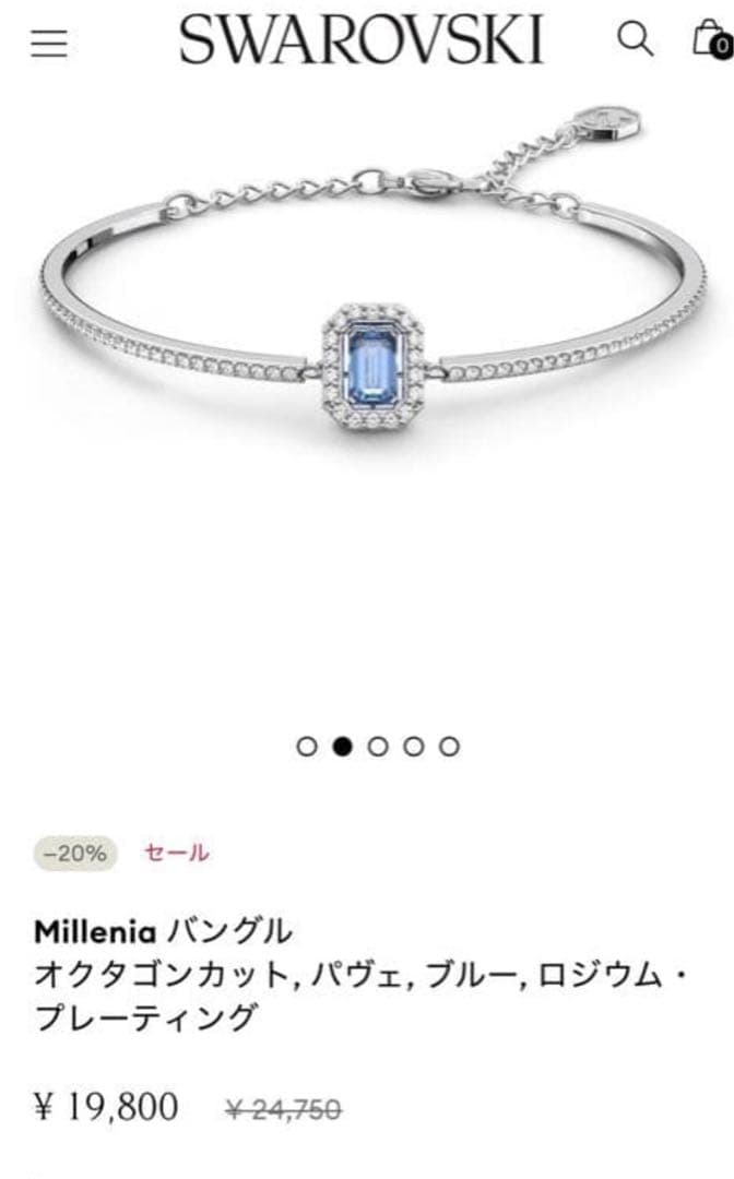 【美品】swarovski オクタゴン バングル ブレスレット スワロフスキー