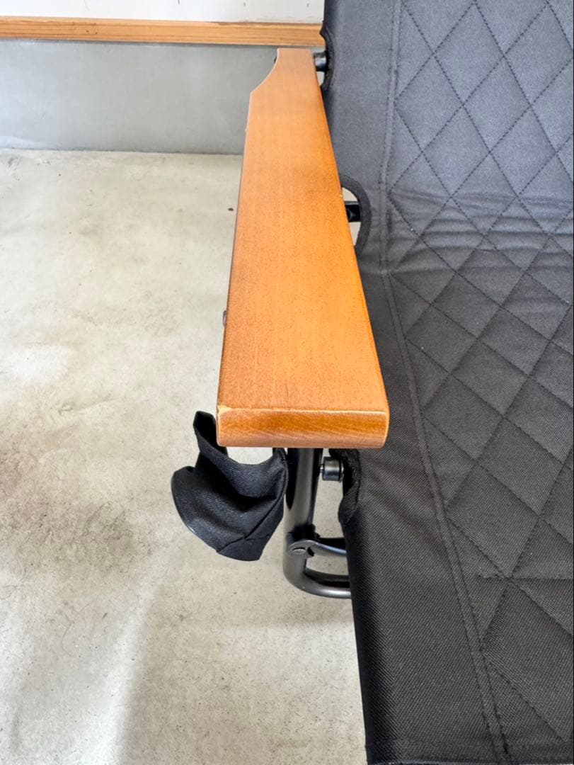 WAQリクライニングローチェア　ブラック2脚セット