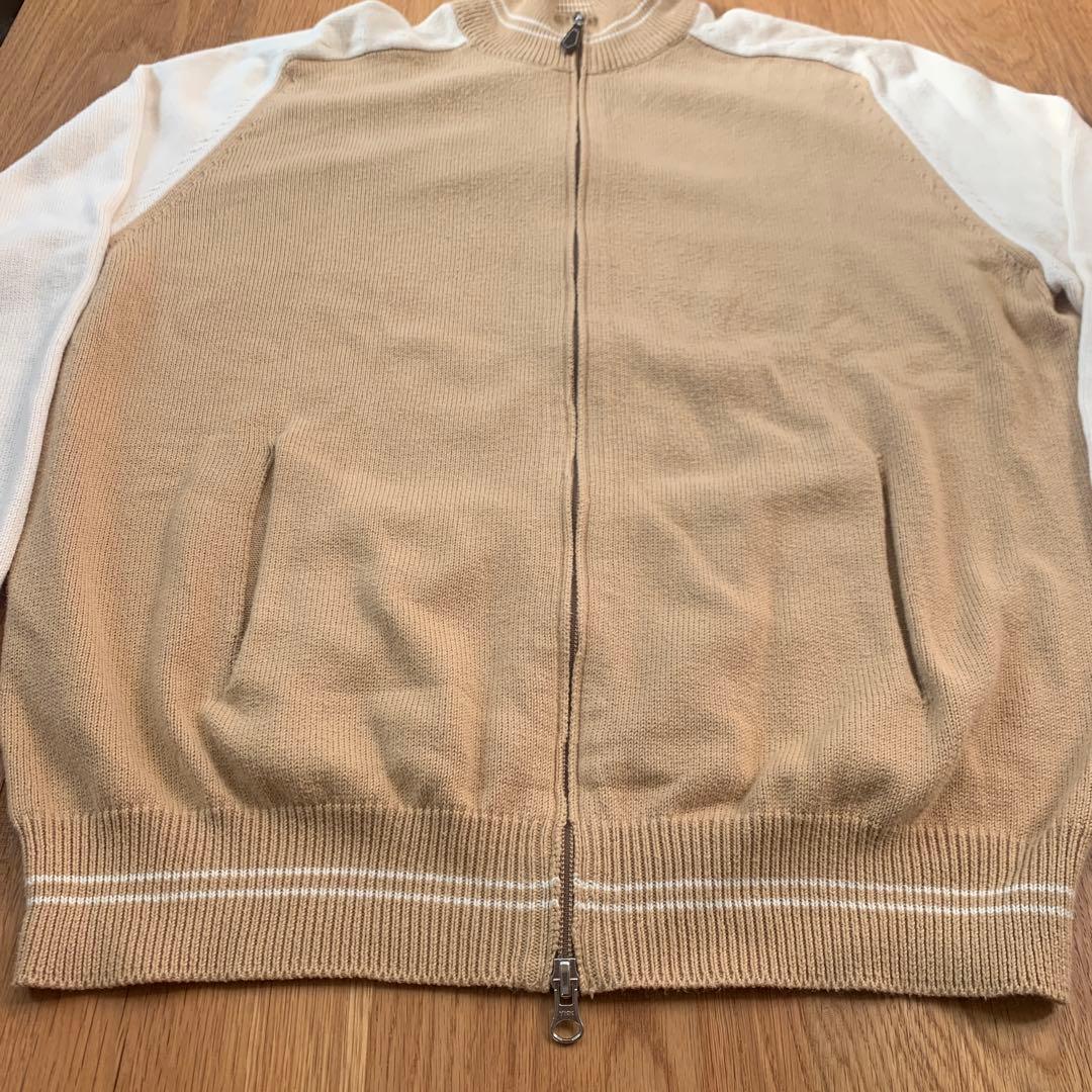 美品 ブルネロクチネリ ドライバーズニット ブルゾン コットン サイズ52