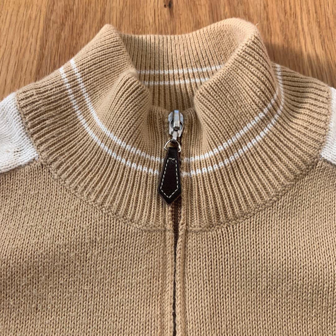 美品 ブルネロクチネリ ドライバーズニット ブルゾン コットン サイズ52