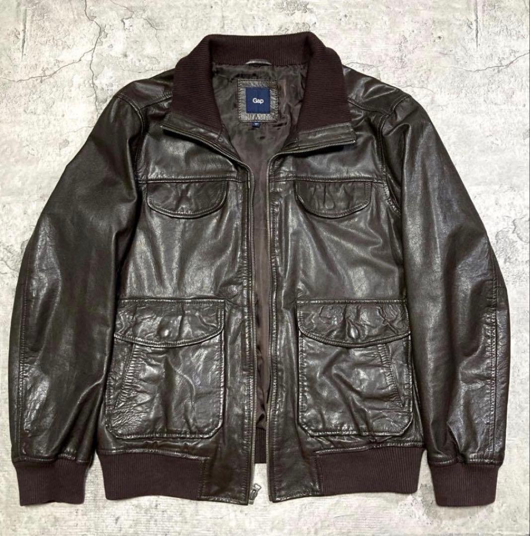 old GAP ラムレザーブルゾン