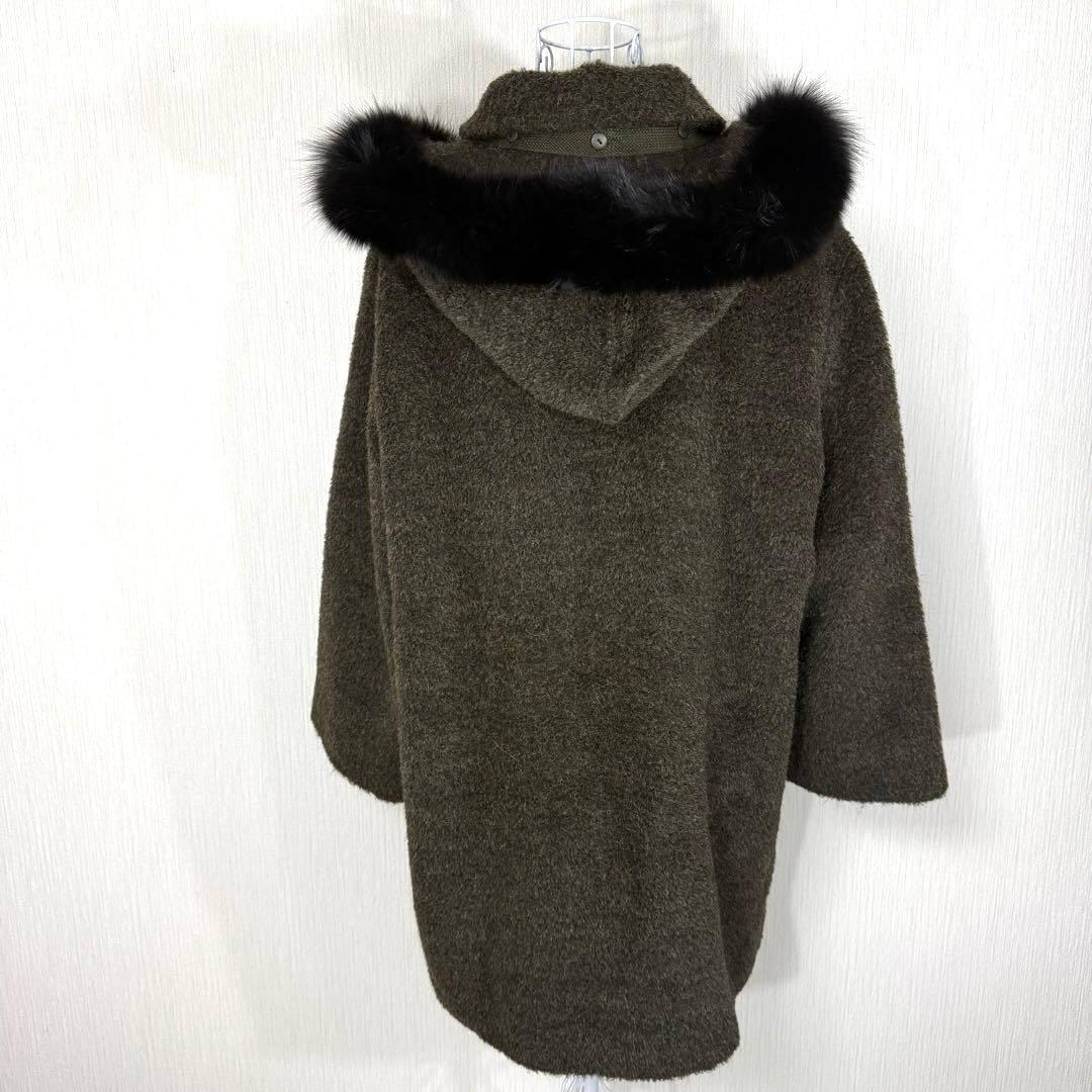 良質 leilian レリアン コート フード付き 大きいサイズ 13+