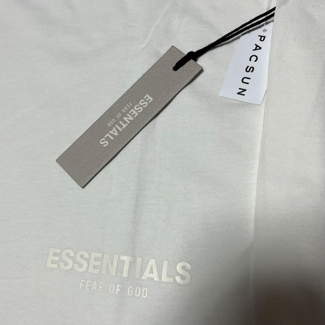 Fog essentials tシャツ　長袖　ロンT 反射フォント　ロゴ　白