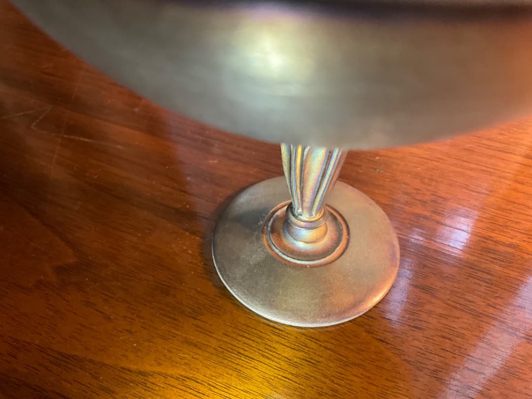 伊藤剛俊　銀箔押しのような脚付杯　洗練された形、美しいデザイン　未使用