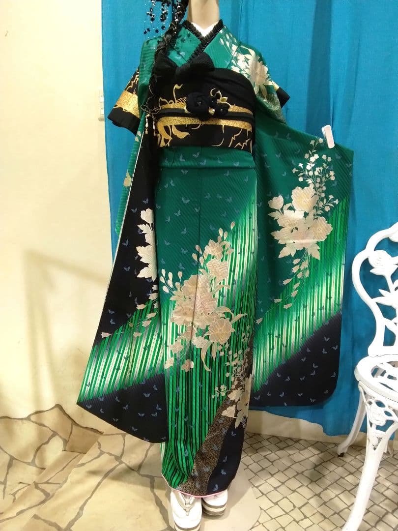 振袖フルセット、正絹振袖成人式、重ね衿、帯揚げ帯締め、西陣袋帯、長襦袢