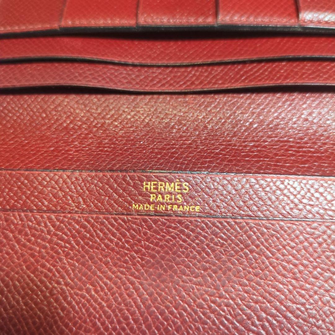 HERMES　エルメス　札入れ　MC2 フレミング　長財布　ボルドー