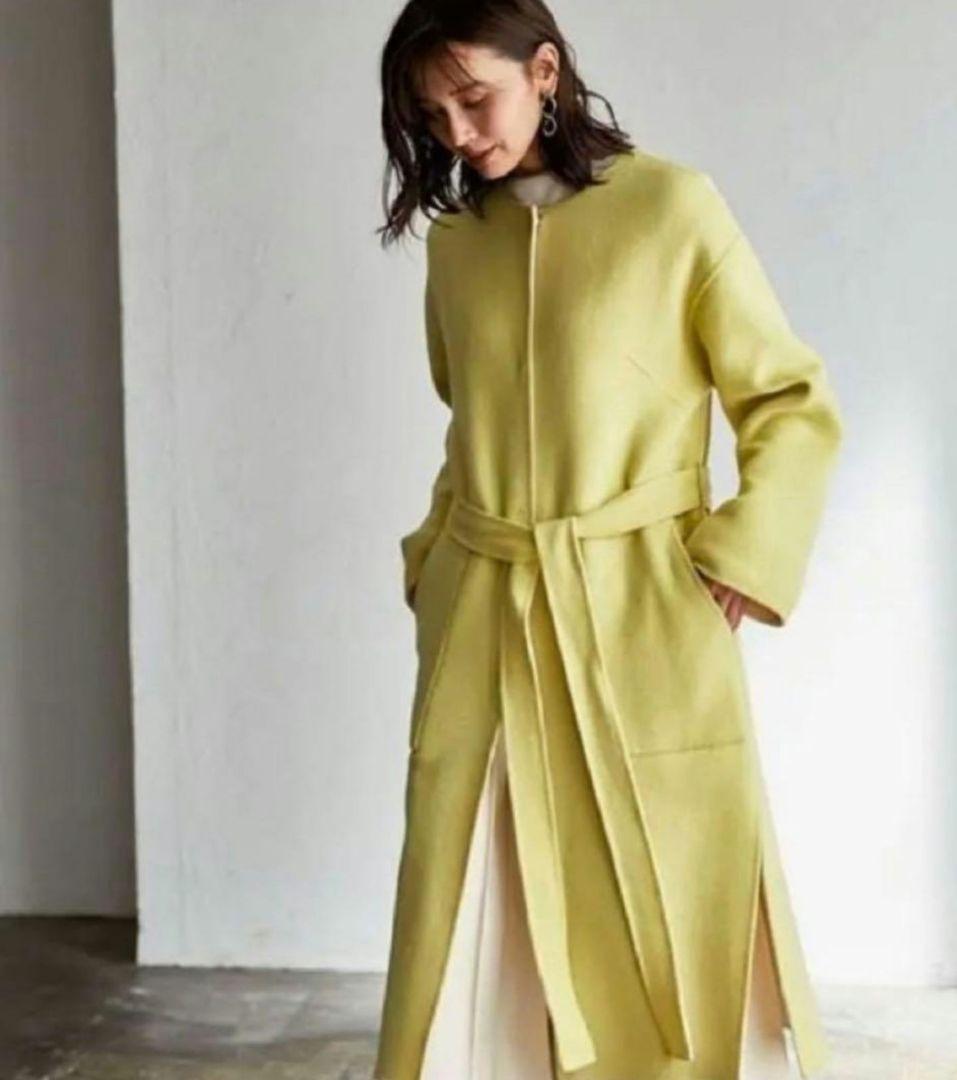 フレイアイディー FRAY I.D　ノーカラーリバーコート　リバーシブル