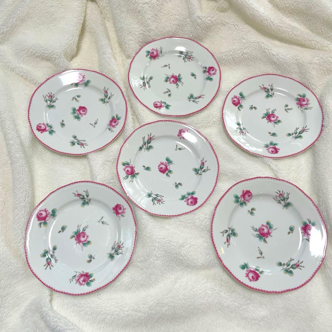 アンティークローズ　リチャードジノリ　プレート　6枚セット　19センチ　デザート
