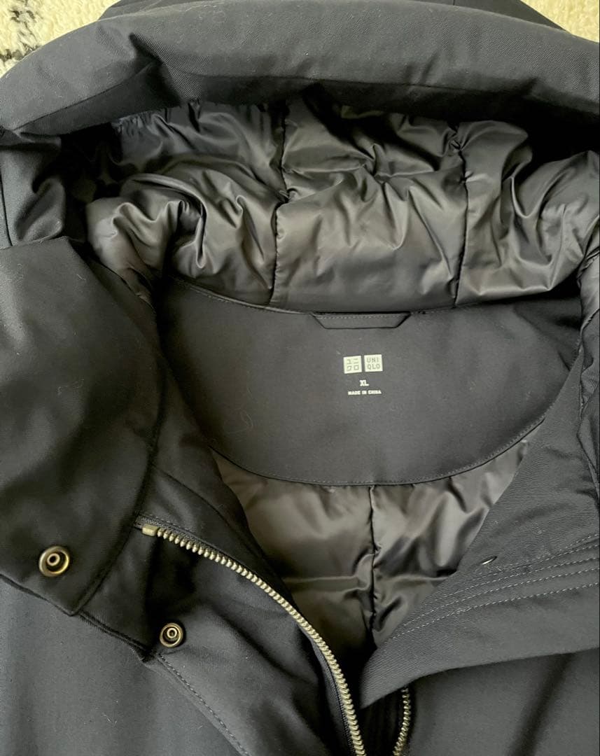 ＊新品＊UNIQLO ハイブリッドダウンショート コートネイビー XL