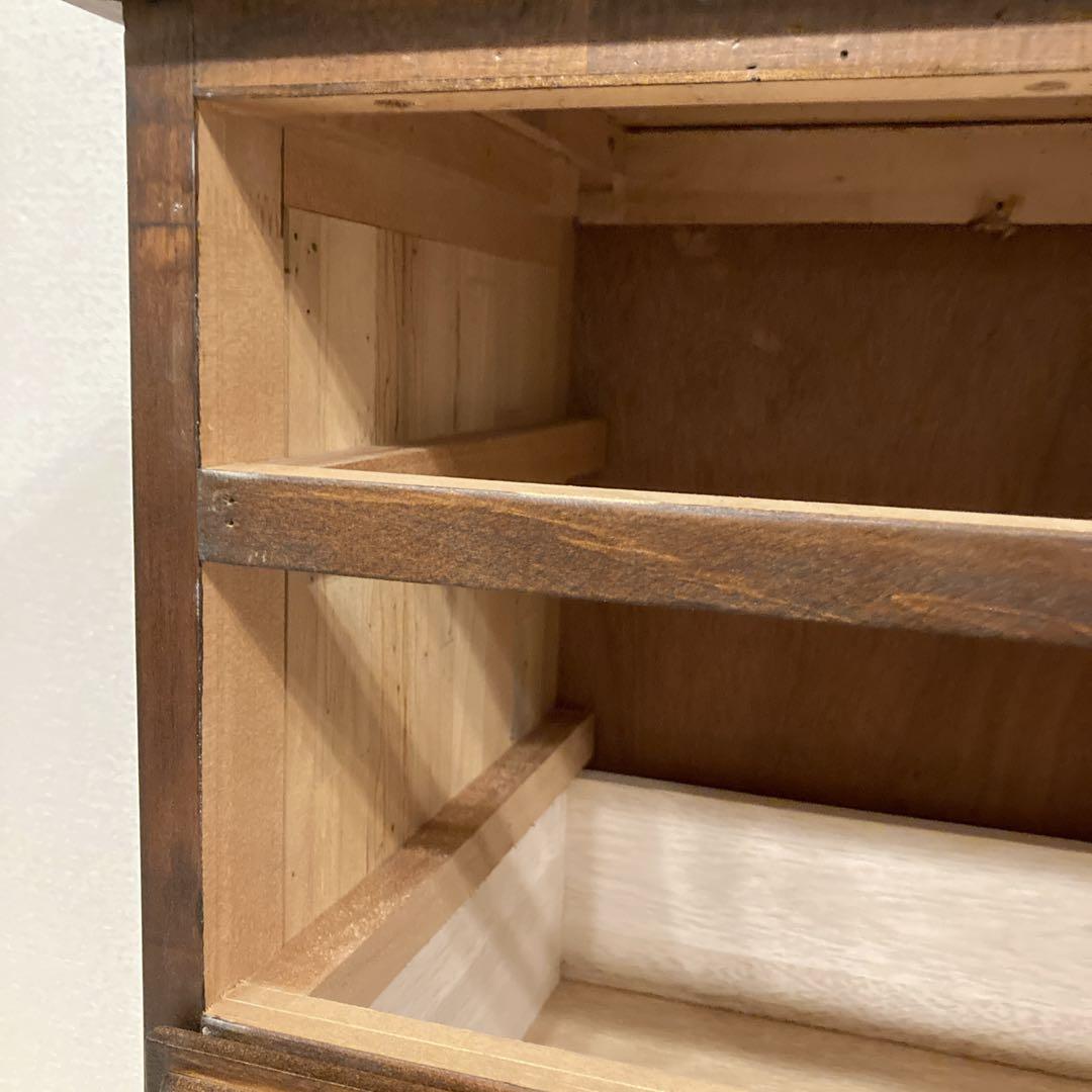 ビンテージチェスト　レトロアンティーク　5段　ブラウン