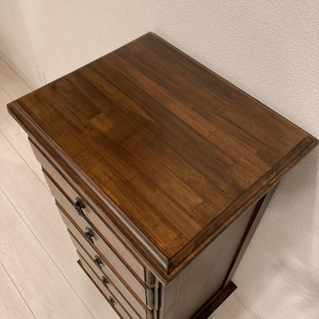 ビンテージチェスト　レトロアンティーク　5段　ブラウン