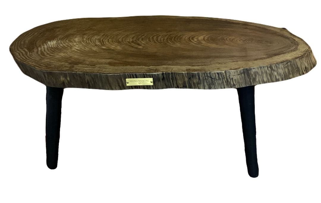 天然木オーバルセンターテーブル