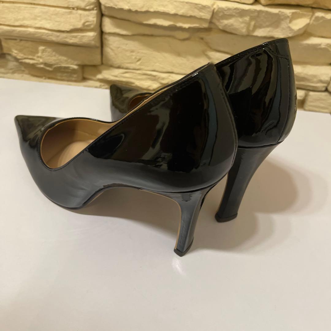【新品・未使用】DIANA ブラック ハイヒール　エナメル　24センチ　パンプス