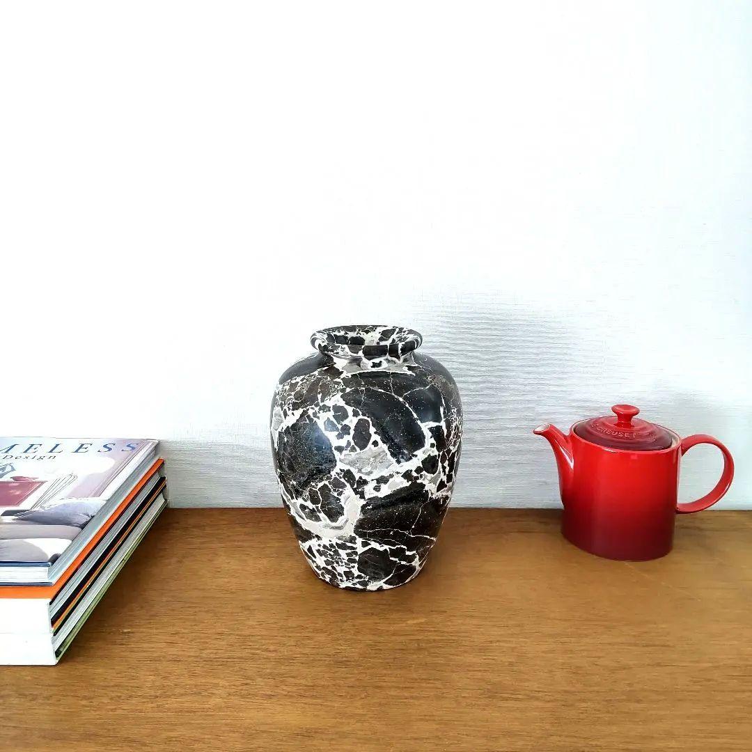 Onyx Vase　オニキス　フラワーベース　デザイン花器　ブラウンマーブル