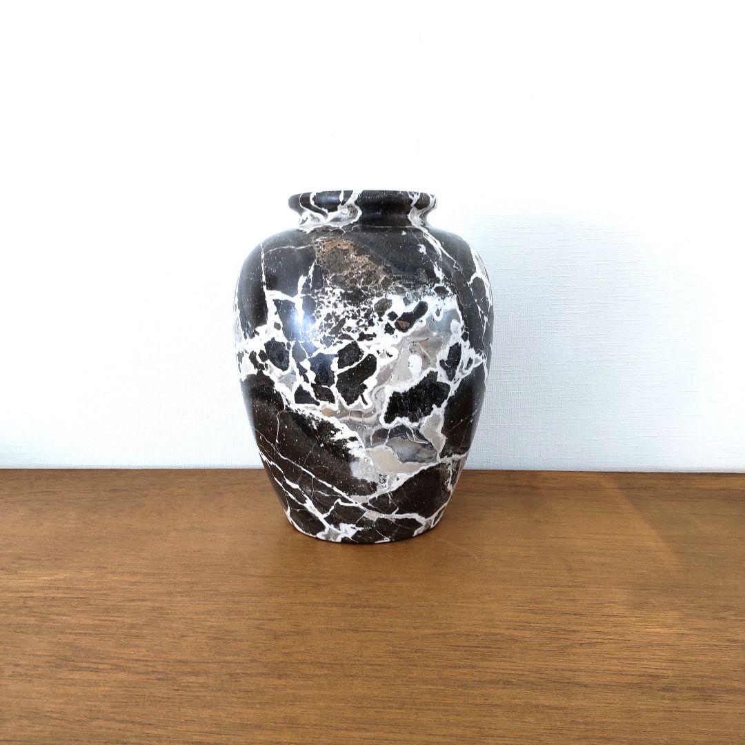 Onyx Vase　オニキス　フラワーベース　デザイン花器　ブラウンマーブル