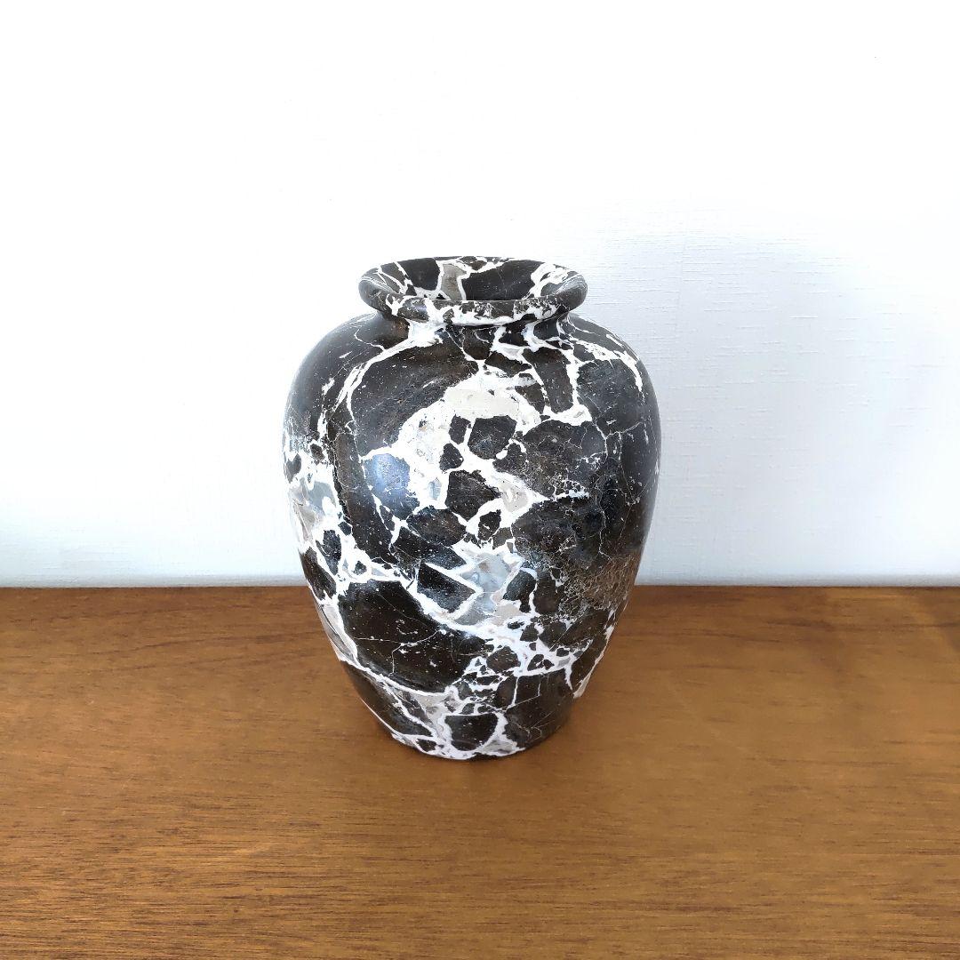 Onyx Vase　オニキス　フラワーベース　デザイン花器　ブラウンマーブル