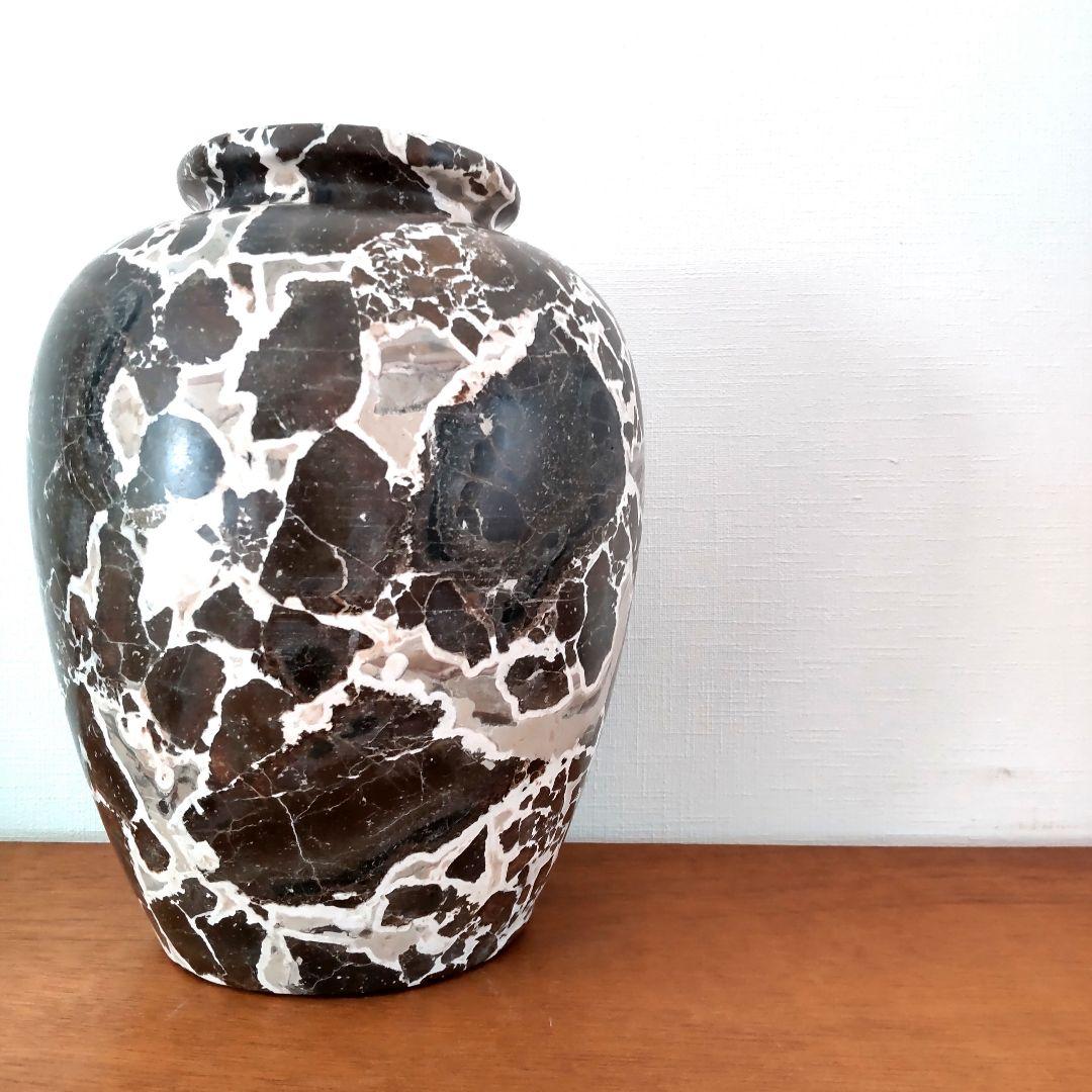 Onyx Vase　オニキス　フラワーベース　デザイン花器　ブラウンマーブル