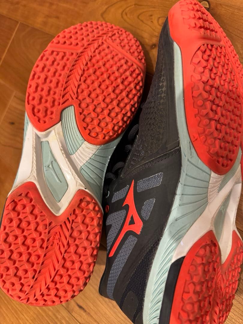 たくみん　ミズノ　ウエーブエクシードツアー　テニス　オムニ　27.5