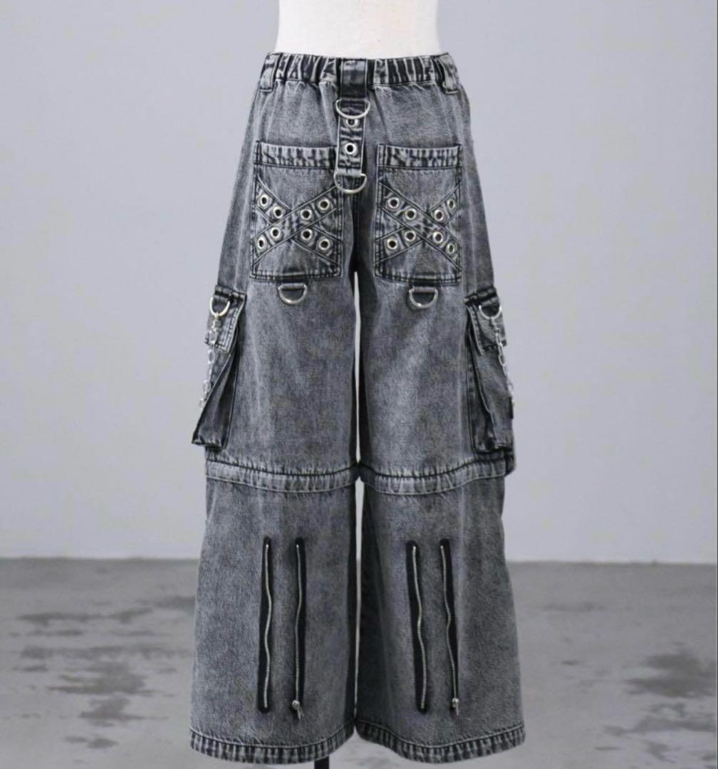 REFLEM レフレム 2WAYワイドデニムカーゴパンツ