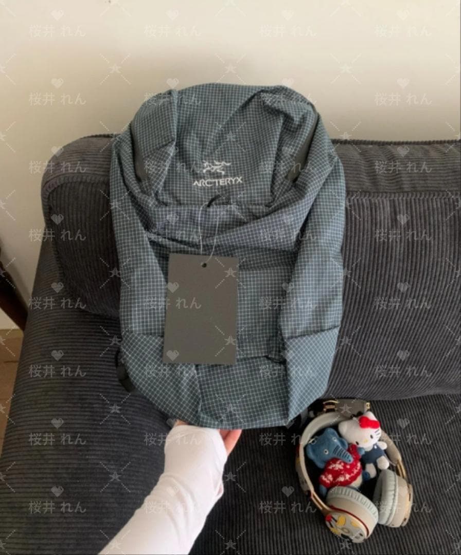 タグ付きARC'TERYX KONSEALS バックパック グレー・チェック柄