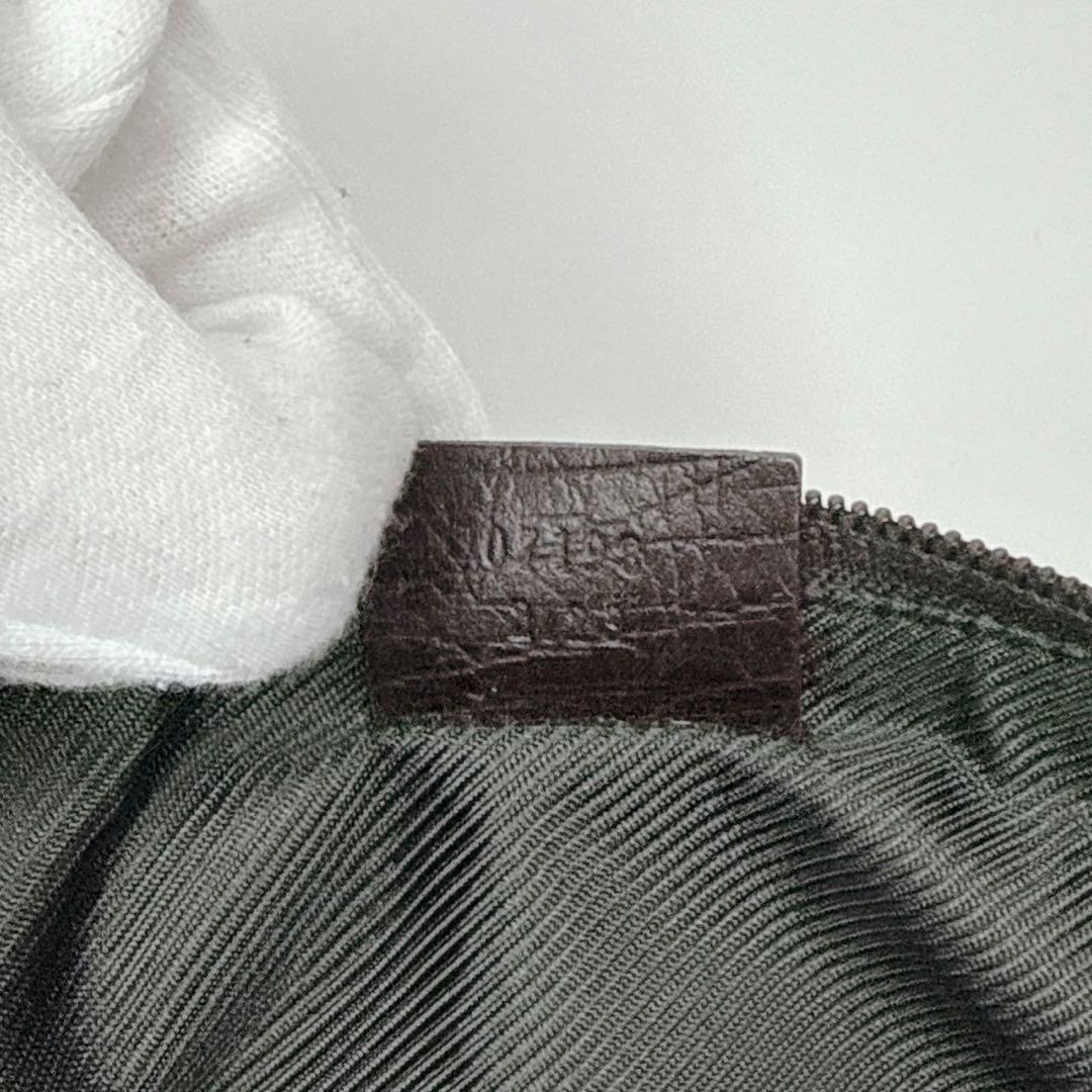 【24時間以内発送】グッチ GGキャンバス レザー アクセサリーポーチ ブラウン