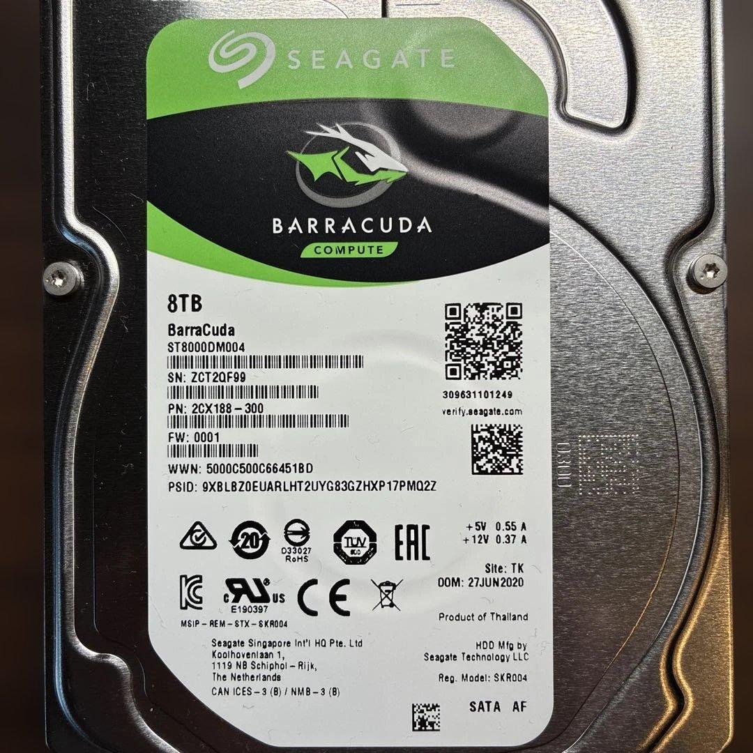 新品箱なし 8TB HDD SEAGATE BARRACUDA ⑥