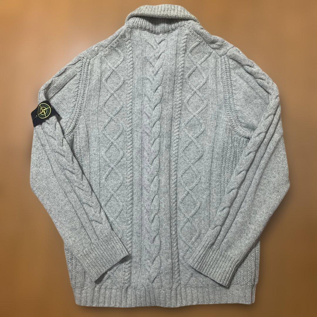 Stone  ストーンアイランドケーブルニットカーディガン XXL
