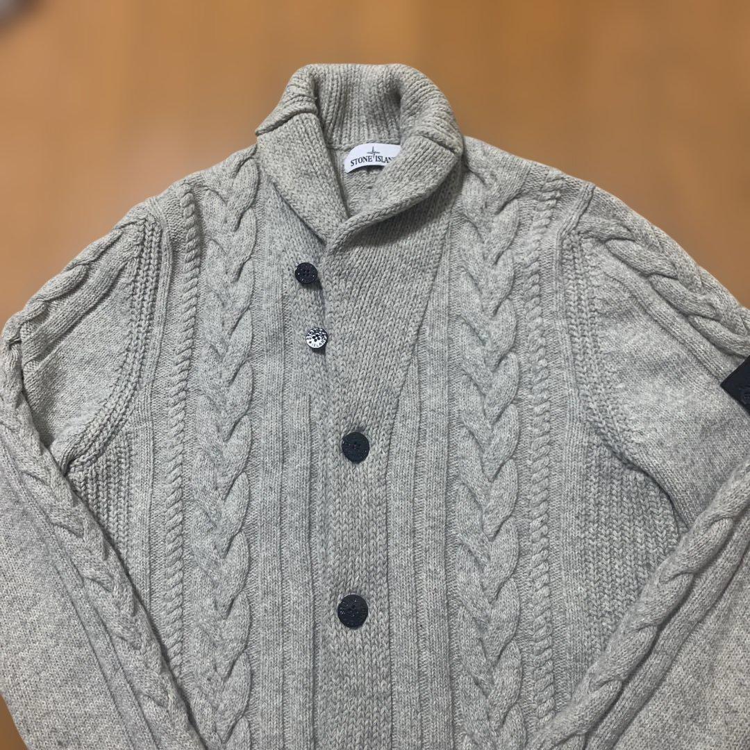Stone  ストーンアイランドケーブルニットカーディガン XXL