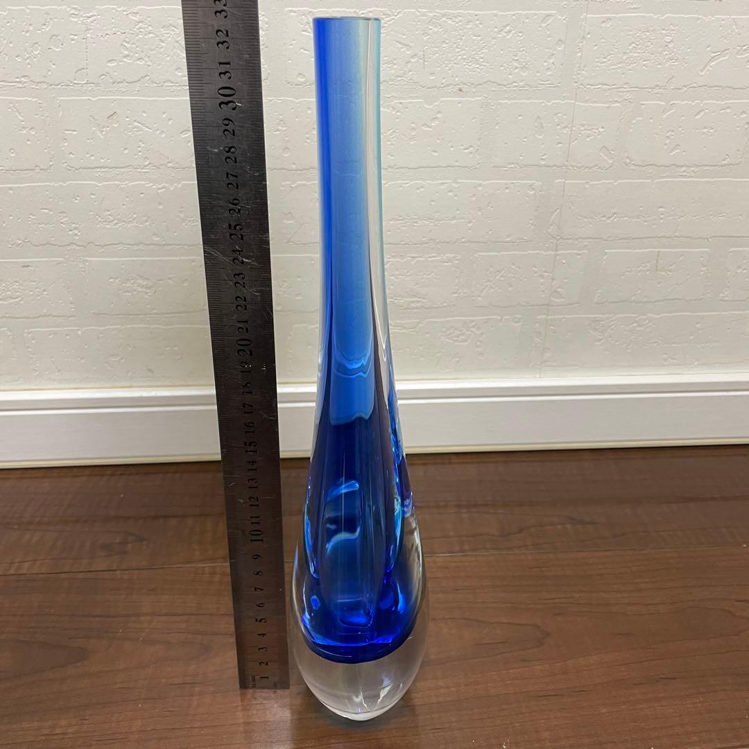 ムラーノガラス　formia 花瓶　フラワーベース　ブルー