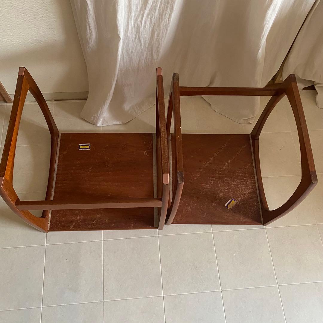 美品　北欧　アンティーク　ネストテーブル　セット　サイドテーブル　チーク　机