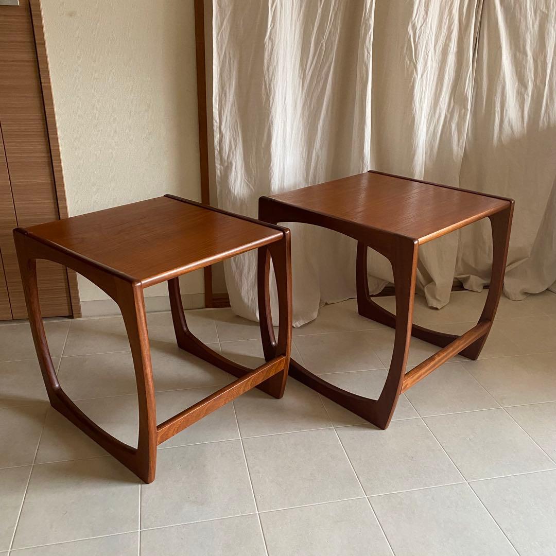 美品　北欧　アンティーク　ネストテーブル　セット　サイドテーブル　チーク　机