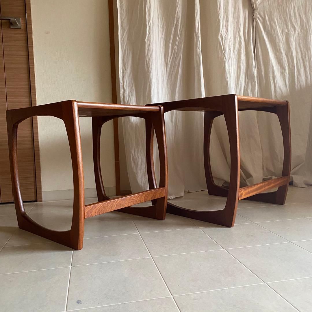 美品　北欧　アンティーク　ネストテーブル　セット　サイドテーブル　チーク　机