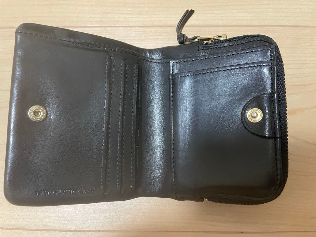 PORTER SOAK 二つ折り財布　ソーク　ブラック　レザー　折り財布　黒