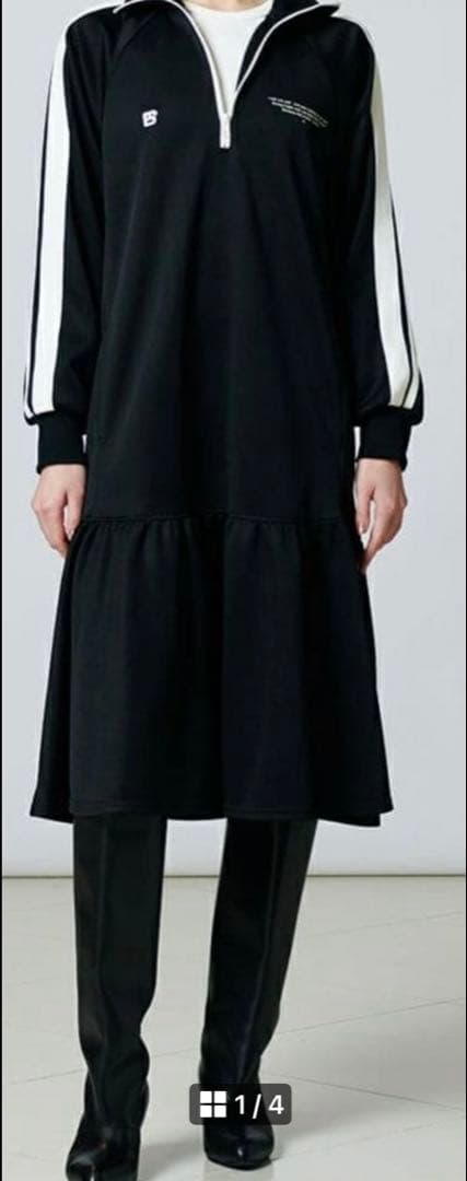 ハーフジップサイドライン　ワンピース/ESSENTIAL M