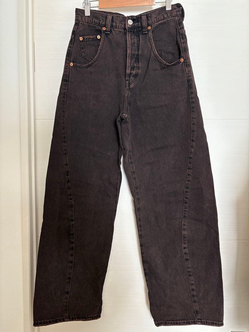 DROP WAIST STRAIGHT デニム　ブラウン　サイズ１