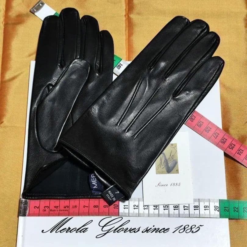 一部完売 メローラ ナッパ黒 ライニングなし グローブ 革手袋 MEROLA