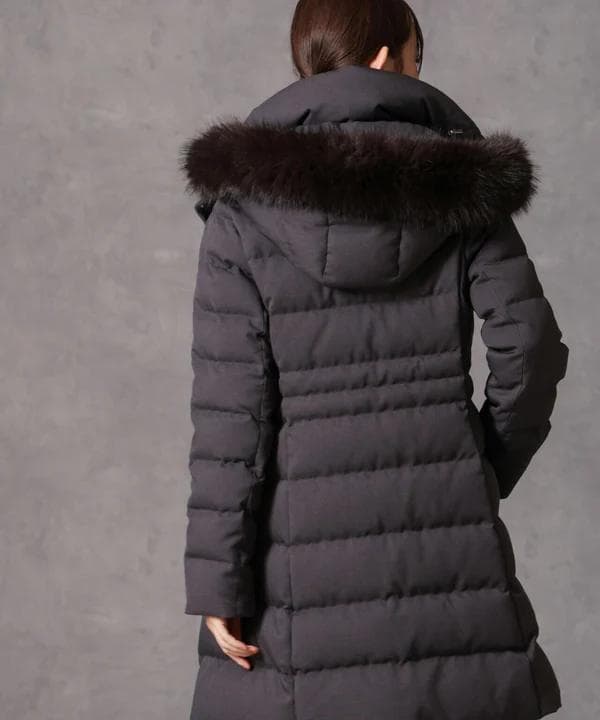 【新品】NANO UNIVERSE 西川ダウン/サージロングダウン/チャコールM