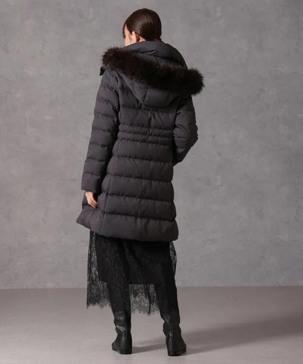 【新品】NANO UNIVERSE 西川ダウン/サージロングダウン/チャコールM